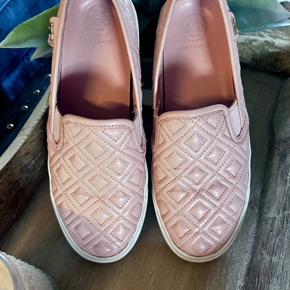 Tory Burch Pink Quilted Sneakers